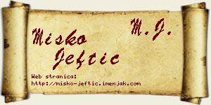 Miško Jeftić vizit kartica
